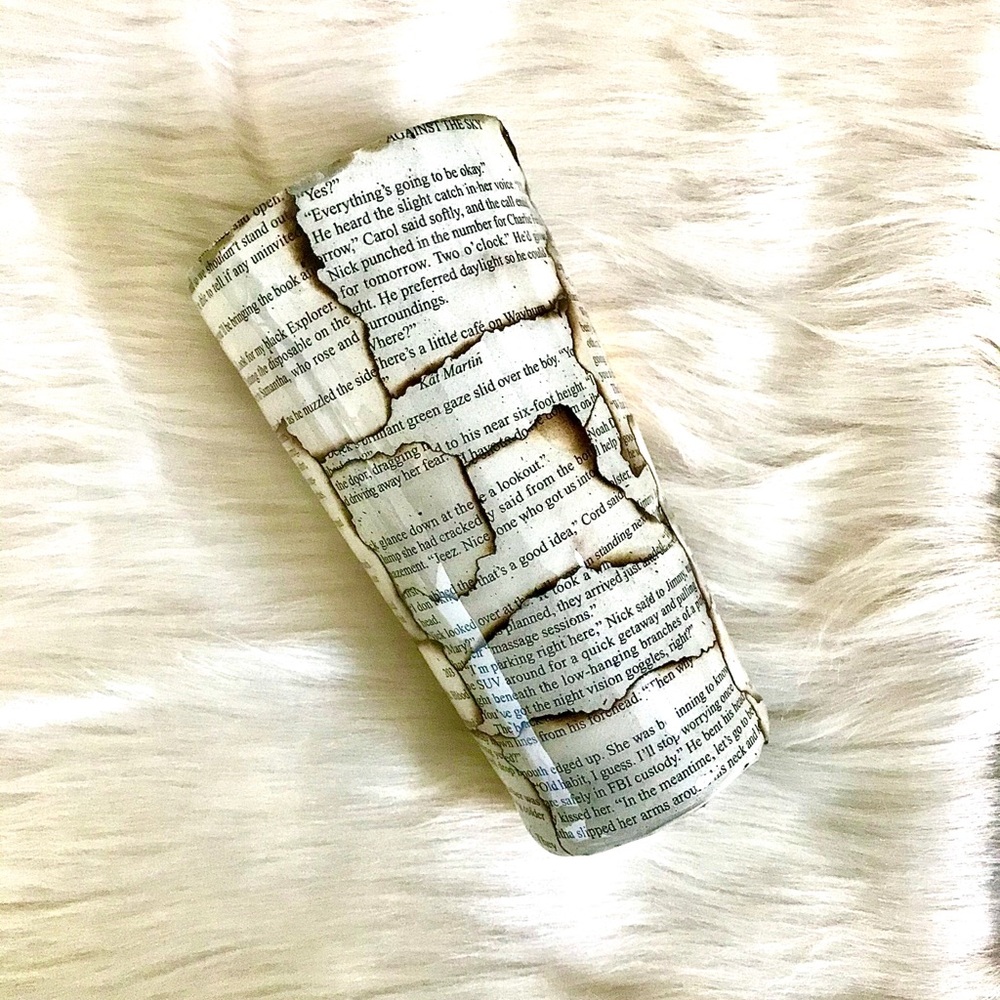 20 oz stainless steel book tumbler